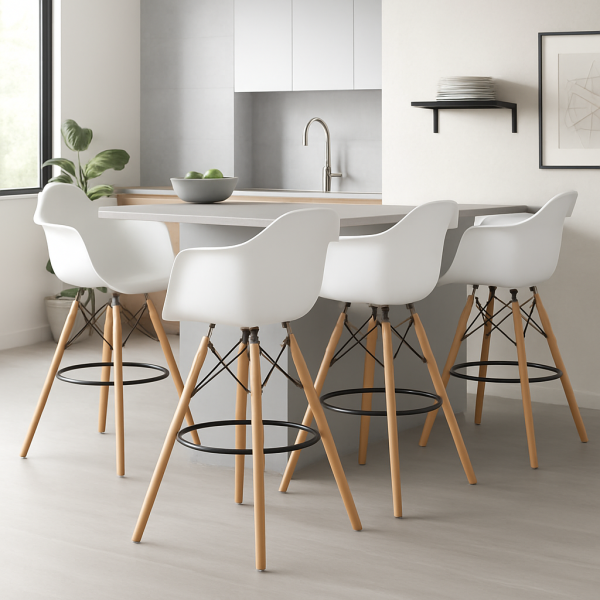 Стілець барний Тауер Вуд Eames пластик 8