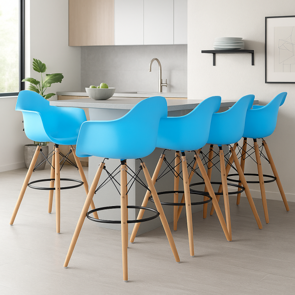 Стілець барний Тауер Вуд Eames пластик 12