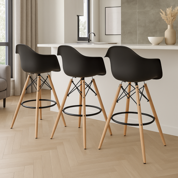 Стілець барний Тауер Вуд Eames пластик 10