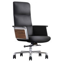 Кресло руководителя FK018-A11 кожаное black